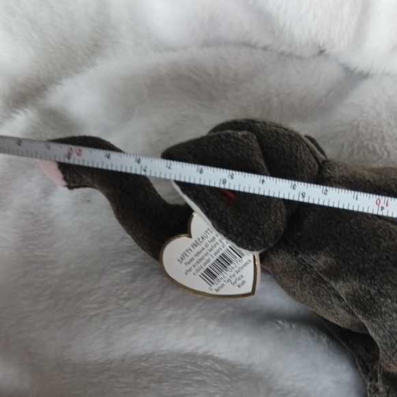 2000 Ty Elephant Plush Toy - Brown and White - Picture 6 of 13